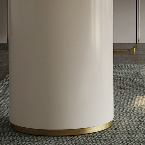 Glam Office Desk Curved Executive Desk with 3 Storage Drawers Clearhalo 'furn' 'furn_office_desk' 'Furniture' 'Office Desks' 'Office Furniture' 'office_desk' 5759278