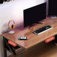 Solid Wood Computer Desk Cable Management Rectangular Computer Desk