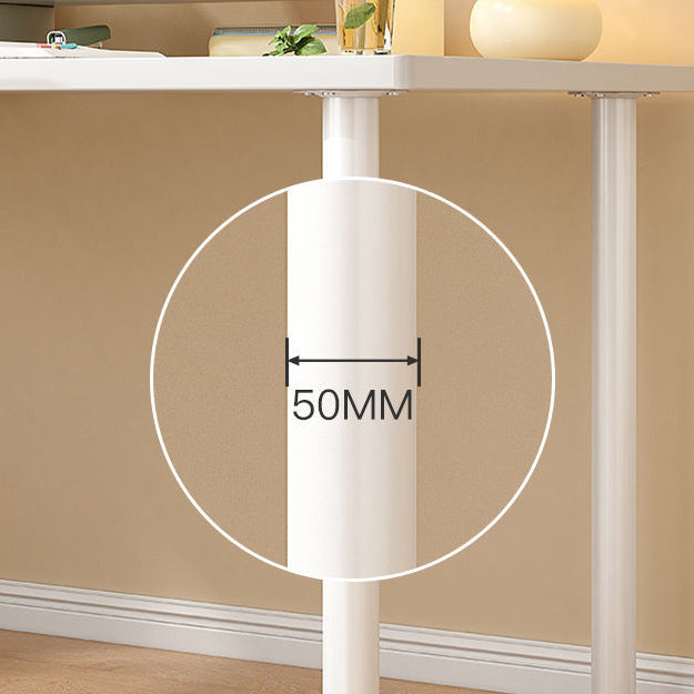 Scrivania rettangolare da ufficio glam di scrittura in legno con gambe metalliche