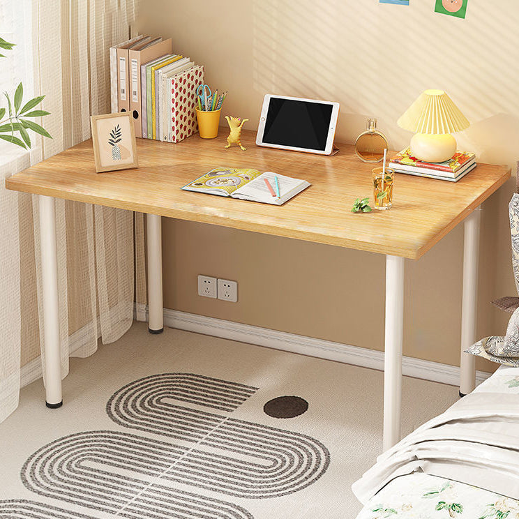 Scrivania rettangolare da ufficio glam di scrittura in legno con gambe metalliche