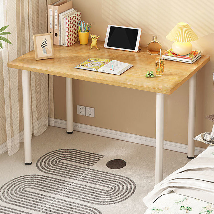 Scrivania rettangolare da ufficio glam di scrittura in legno con gambe metalliche