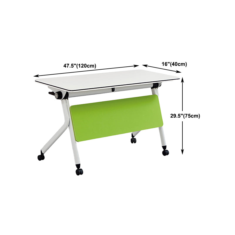 Scrivania contemporanea per la scrivania rettangolare con ruote a fuoco