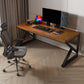Tavolo da laptop rettangolare rettangolare da scrivania in legno massiccio contemporaneo