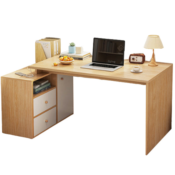 Contemporary Home Credenza Desk Rectangular Wooden Writing Desk 47.2"L x 23.6"W x 29.5"H Natural Clearhalo 'furn' 'furn_office_desk' 'Furniture' 'Office Desks' 'Office Furniture' 'office_desk' 5759469