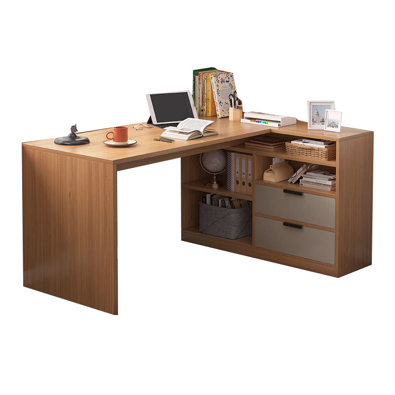 Contemporary Home Credenza Desk Rectangular Wooden Writing Desk 39.4"L x 32.3"W x 30.3"H Wood Clearhalo 'furn' 'furn_office_desk' 'Furniture' 'Office Desks' 'Office Furniture' 'office_desk' 5759476
