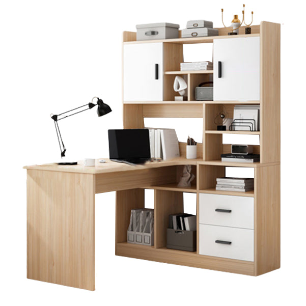 Contemporary Home Credenza Desk Rectangular Wooden Writing Desk 39.4"L x 19.7"W x 68.9"H Wood Clearhalo 'furn' 'furn_office_desk' 'Furniture' 'Office Desks' 'Office Furniture' 'office_desk' 5759481