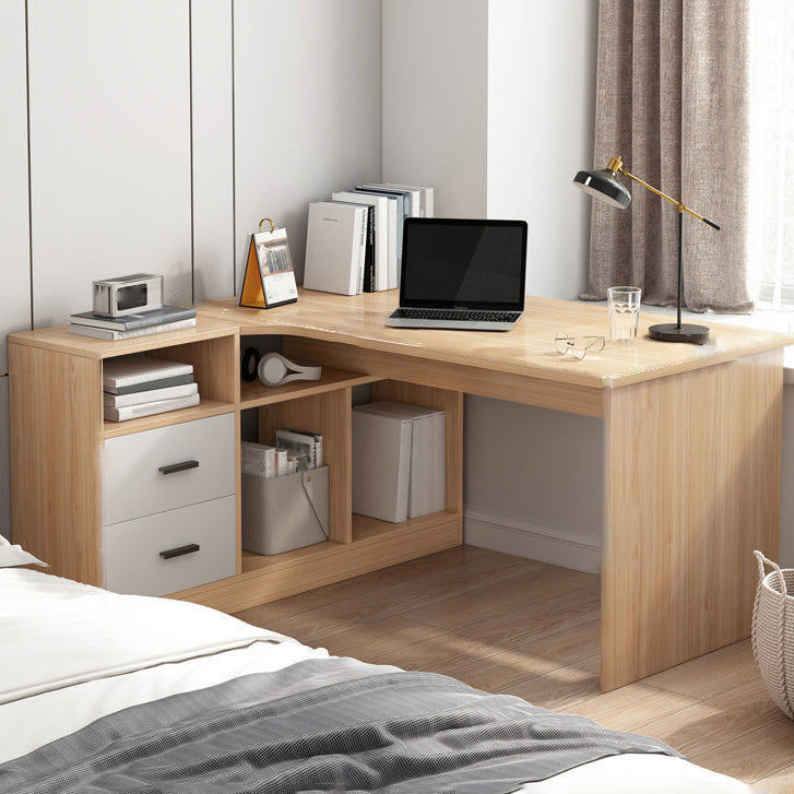 Contemporary Home Credenza Desk Rectangular Wooden Writing Desk 47.2"L x 19.7"W x 29.5"H Natural Clearhalo 'furn' 'furn_office_desk' 'Furniture' 'Office Desks' 'Office Furniture' 'office_desk' 5759492