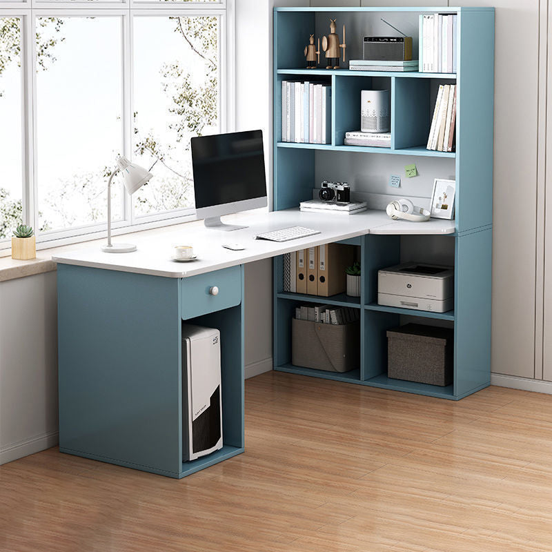 Contemporary Home Credenza Desk Rectangular Wooden Writing Desk 47.2"L x 23.6"W x 63"H Light Blue Clearhalo 'furn' 'furn_office_desk' 'Furniture' 'Office Desks' 'Office Furniture' 'office_desk' 5759506