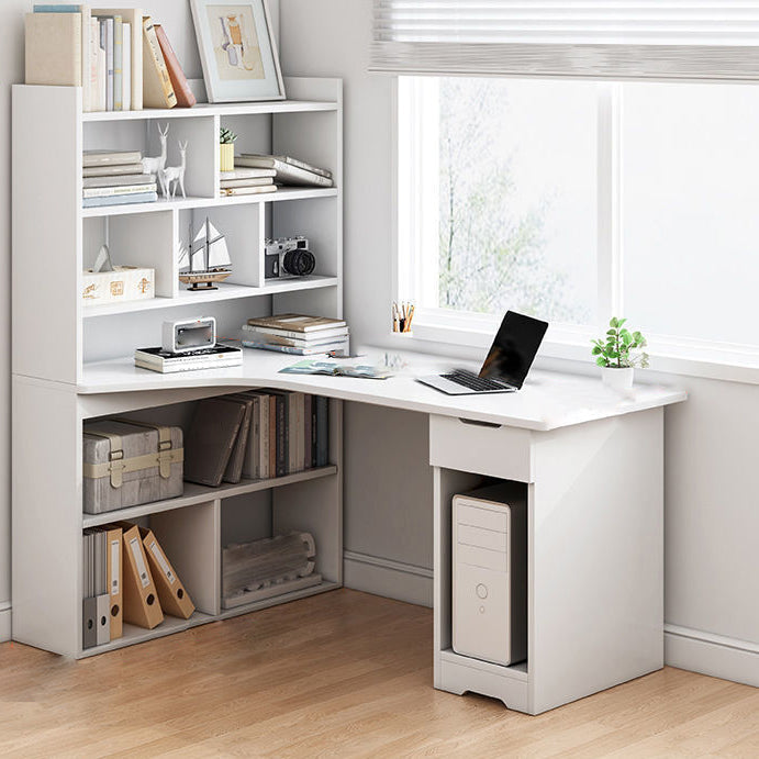 Contemporary Home Credenza Desk Rectangular Wooden Writing Desk 47.2"L x 19.7"W x 52"H White Clearhalo 'furn' 'furn_office_desk' 'Furniture' 'Office Desks' 'Office Furniture' 'office_desk' 5759523