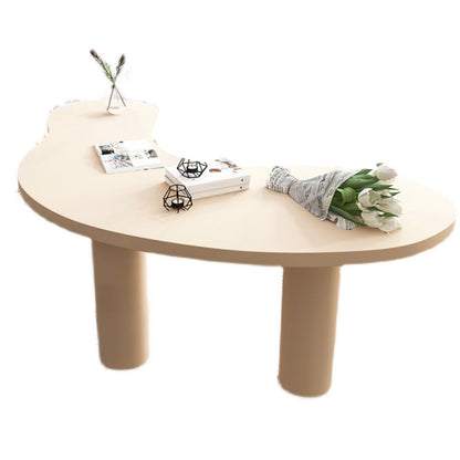 Legno massiccio di scrittura di scrittura a forma non convenzionale per ufficio