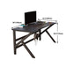 Rectangular Office Desk Contemporary Gaming Desk with Metal Legs