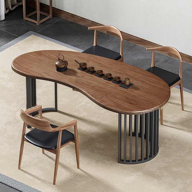 Contemporary Unconventional Shape Office Desk Solid Wood Writing Desk for Home Clearhalo 'furn' 'furn_office_desk' 'Furniture' 'Office Desks' 'Office Furniture' 'office_desk' 5759609