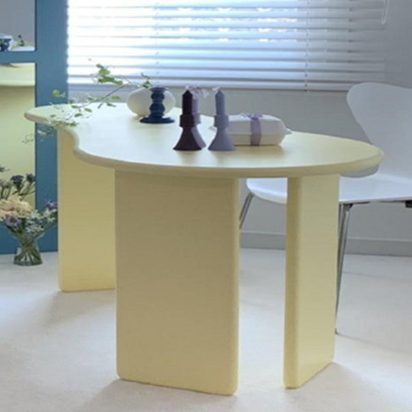 Scrivania di scrittura a forma non convenzionale moderna scrivania in legno massiccio per ufficio