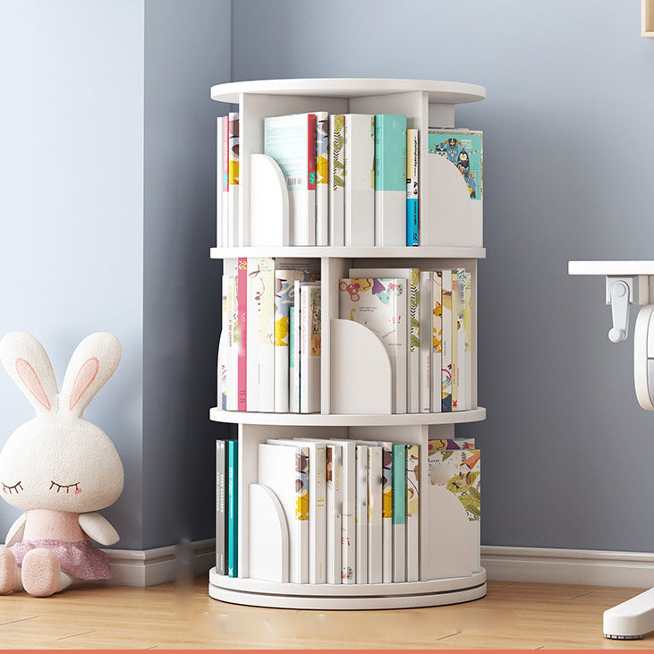 Runde Rotatable Bücherregal Holz geschlossener Speicherbuch für Home Office, 16 " / 18" W.