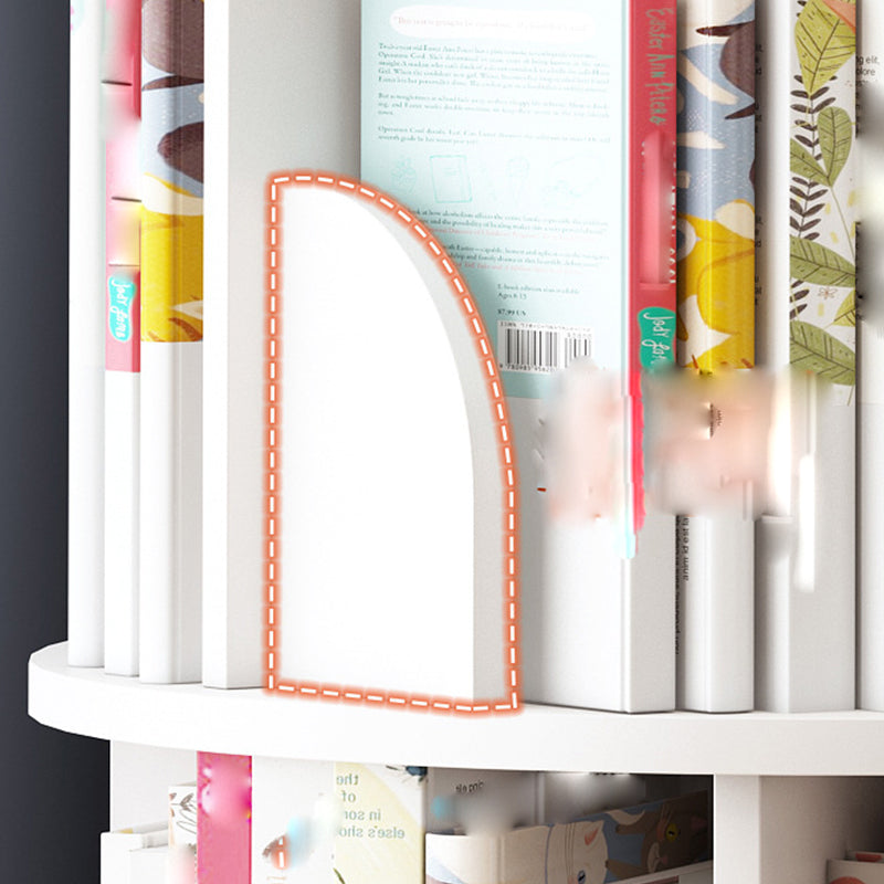 Runde Rotatable Bücherregal Holz geschlossener Speicherbuch für Home Office, 16 " / 18" W.