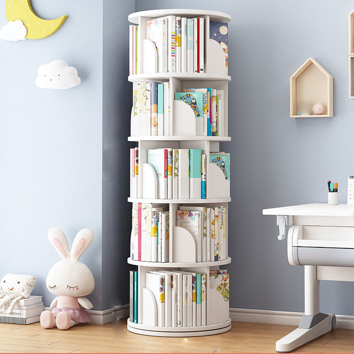 Runde Rotatable Bücherregal Holz geschlossener Speicherbuch für Home Office, 16 " / 18" W.
