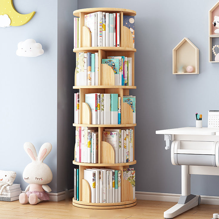 Runde Rotatable Bücherregal Holz geschlossener Speicherbuch für Home Office, 16 " / 18" W.