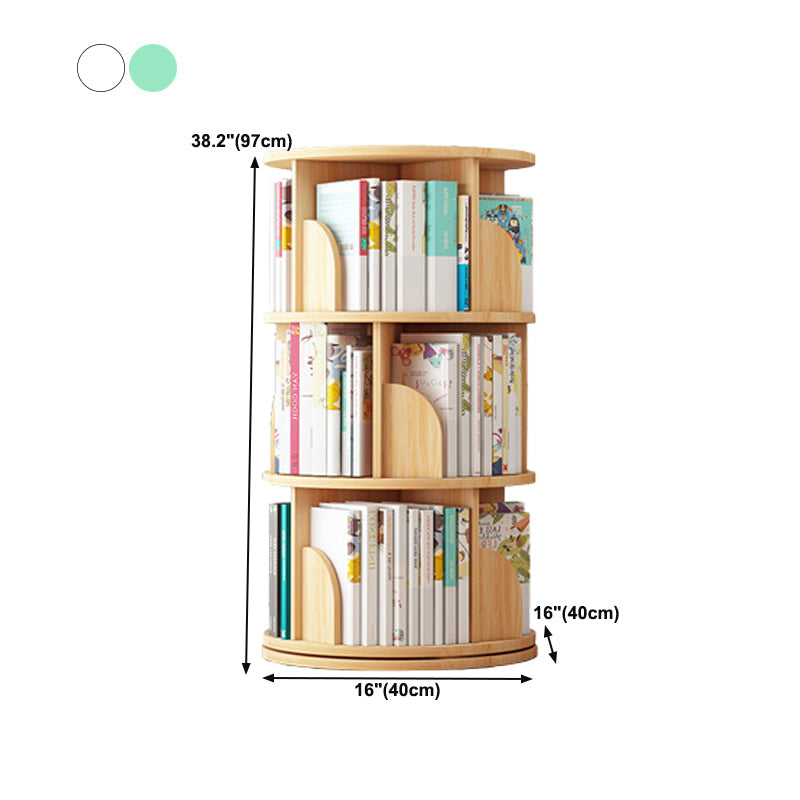 Runde Rotatable Bücherregal Holz geschlossener Speicherbuch für Home Office, 16 " / 18" W.