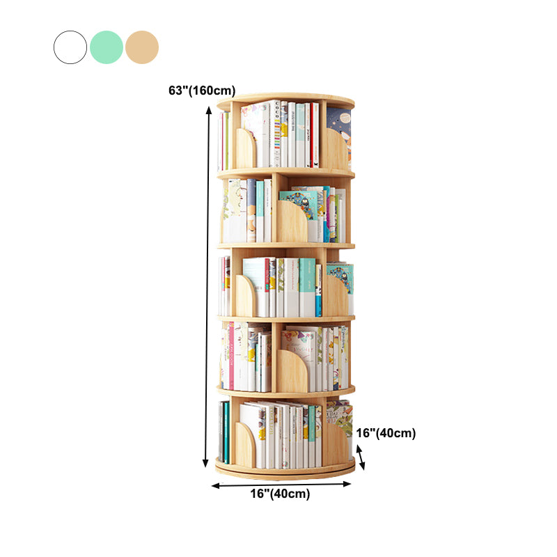 Runde Rotatable Bücherregal Holz geschlossener Speicherbuch für Home Office, 16 " / 18" W.