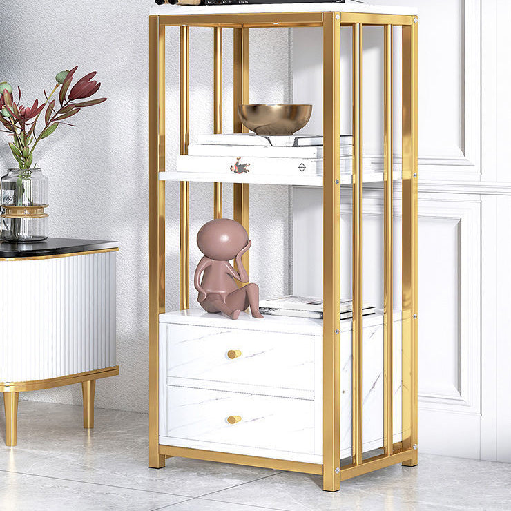 Modern Metal Book Shelf Home Open Back Bookcase with Shelves Clearhalo 'Bookcases' 'furn' 'furn_bookcases' 'Furniture' 'Office Furniture' 5759769