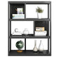 Modern Metal Book Shelf Home Open Back Bookcase with Shelves 15.7"L x 9.4"W x 42.5"H Black Clearhalo 'Bookcases' 'furn' 'furn_bookcases' 'Furniture' 'Office Furniture' 5759774