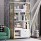 Modern Metal Book Shelf Home Open Back Bookcase with Shelves Clearhalo 'Bookcases' 'furn' 'furn_bookcases' 'Furniture' 'Office Furniture' 5759788