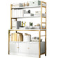 Modern Metal Book Shelf Home Open Back Bookcase with Shelves 47"L x 13"W x 62"H Gold Clearhalo 'Bookcases' 'furn' 'furn_bookcases' 'Furniture' 'Office Furniture' 5759792