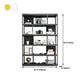 Modern Metal Book Shelf Home Open Back Bookcase with Shelves Clearhalo 'Bookcases' 'furn' 'furn_bookcases' 'Furniture' 'Office Furniture' 5759818