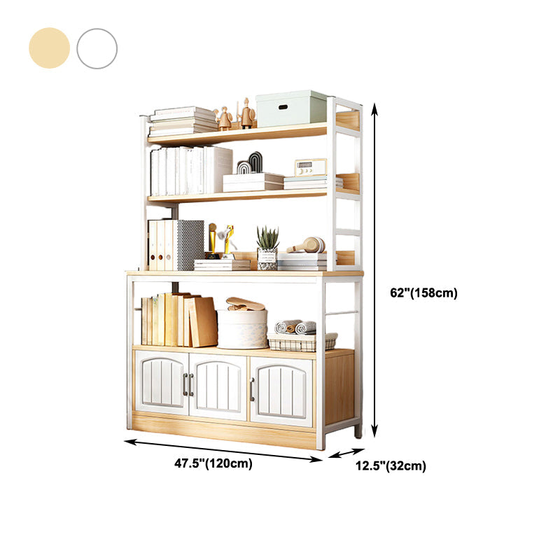 Modern Metal Book Shelf Home Open Back Bookcase with Shelves Clearhalo 'Bookcases' 'furn' 'furn_bookcases' 'Furniture' 'Office Furniture' 5759823