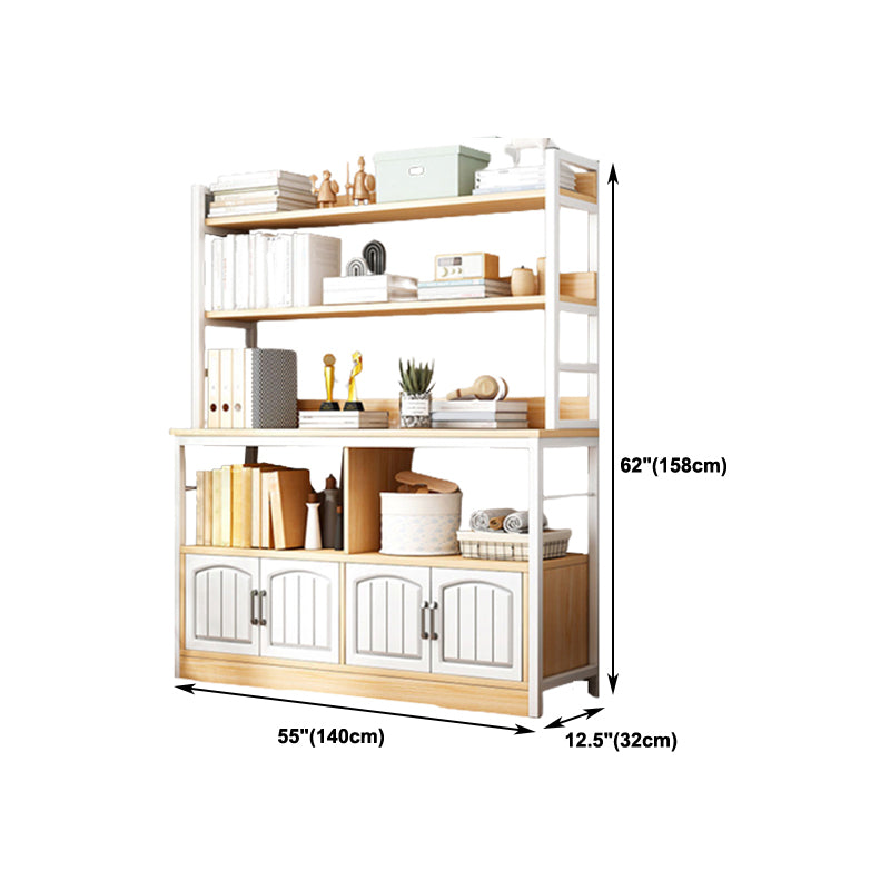 Modern Metal Book Shelf Home Open Back Bookcase with Shelves Clearhalo 'Bookcases' 'furn' 'furn_bookcases' 'Furniture' 'Office Furniture' 5759830