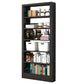 Urban Open Back Shelf Bookcase Standard Steel Bookshelf for Study Room Black Clearhalo 'Bookcases' 'furn' 'furn_bookcases' 'Furniture' 'Office Furniture' 5759835