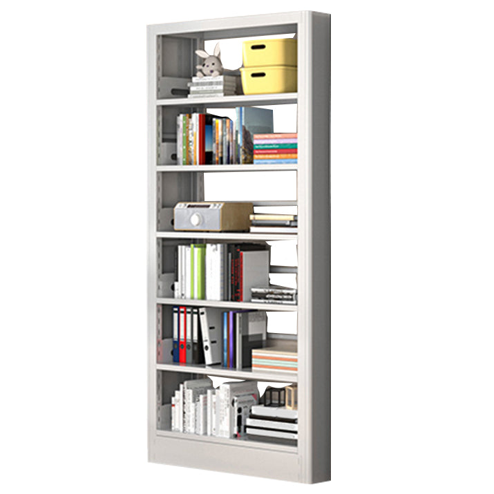 Urban Open Back Shelf Bookcase Standard Steel Bookshelf for Study Room Grey Clearhalo 'Bookcases' 'furn' 'furn_bookcases' 'Furniture' 'Office Furniture' 5759837