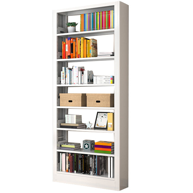 Urban Open Back Shelf Bookcase Standard Steel Bookshelf for Study Room White Clearhalo 'Bookcases' 'furn' 'furn_bookcases' 'Furniture' 'Office Furniture' 5759838