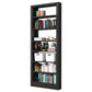 Urban Open Back Shelf Bookcase Standard Steel Bookshelf for Study Room Black Clearhalo 'Bookcases' 'furn' 'furn_bookcases' 'Furniture' 'Office Furniture' 5759840
