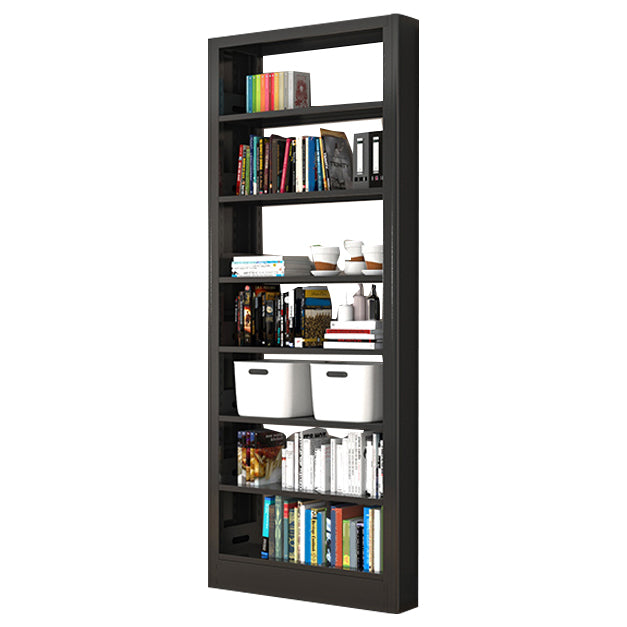 Urban Open Back Shelf Bookcase Standard Steel Bookshelf for Study Room Black Clearhalo 'Bookcases' 'furn' 'furn_bookcases' 'Furniture' 'Office Furniture' 5759840