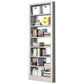 Urban Open Back Shelf Bookcase Standard Steel Bookshelf for Study Room Grey Clearhalo 'Bookcases' 'furn' 'furn_bookcases' 'Furniture' 'Office Furniture' 5759842