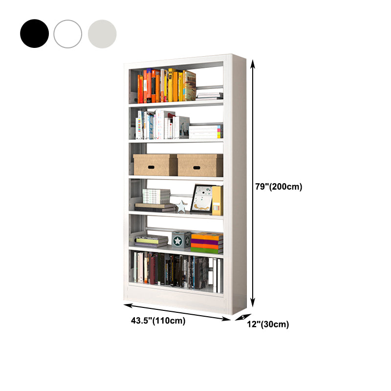 Urban Open Back Shelf Bookcase Standard Steel Bookshelf for Study Room Clearhalo 'Bookcases' 'furn' 'furn_bookcases' 'Furniture' 'Office Furniture' 5759862