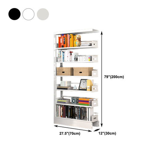 Urban Open Back Shelf Bookcase Standard Steel Bookshelf for Study Room Clearhalo 'Bookcases' 'furn' 'furn_bookcases' 'Furniture' 'Office Furniture' 5759870