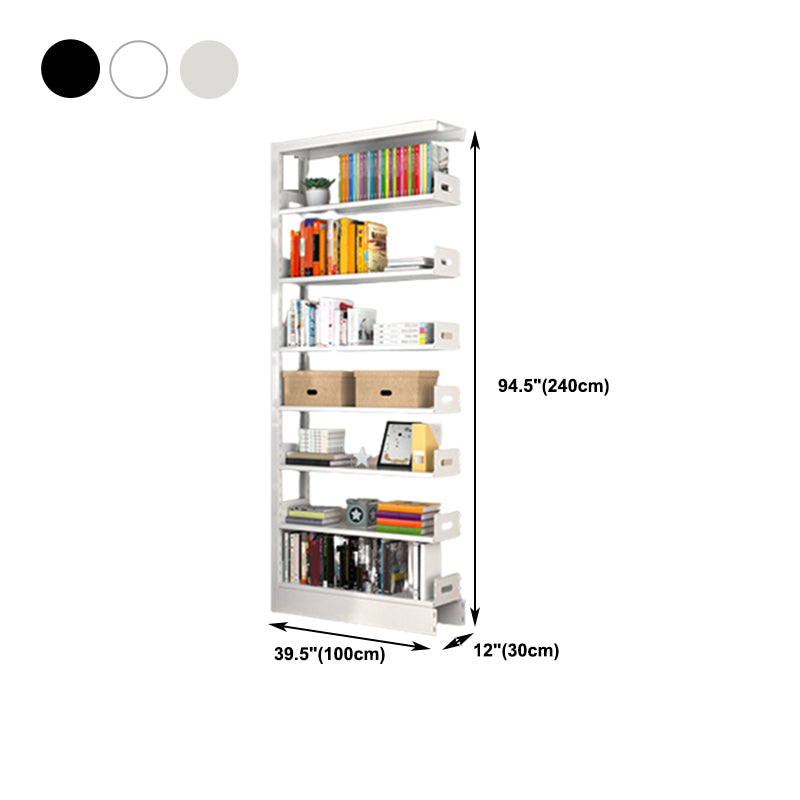 Urban Open Back Shelf Bookcase Standard Steel Bookshelf for Study Room Clearhalo 'Bookcases' 'furn' 'furn_bookcases' 'Furniture' 'Office Furniture' 5759880