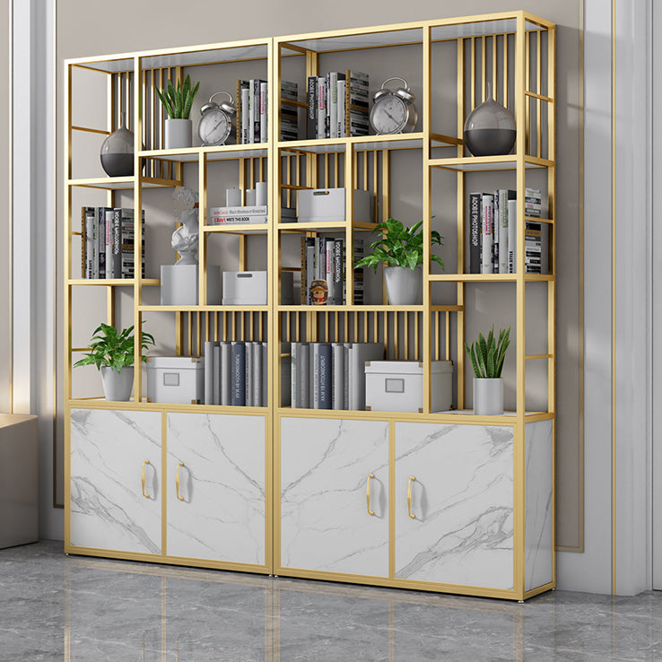 Contemporary 70.87" H Metal Shelf Open Bookcase for Living Room Clearhalo 'Bookcases' 'furn' 'furn_bookcases' 'Furniture' 'Office Furniture' 5759892
