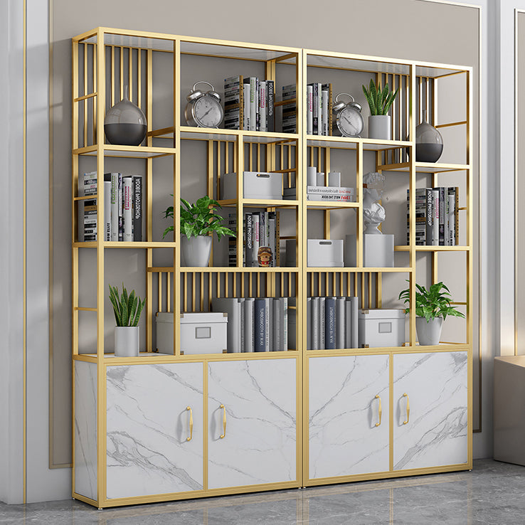 Contemporary 70.87" H Metal Shelf Open Bookcase for Living Room Clearhalo 'Bookcases' 'furn' 'furn_bookcases' 'Furniture' 'Office Furniture' 5759895
