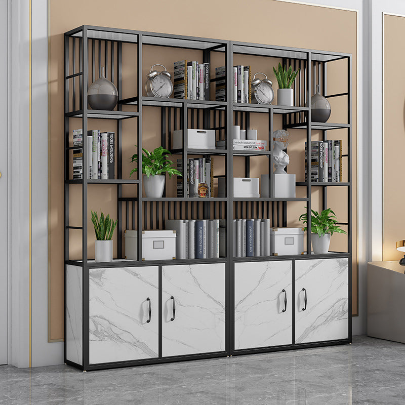 Contemporary 70.87" H Metal Shelf Open Bookcase for Living Room Clearhalo 'Bookcases' 'furn' 'furn_bookcases' 'Furniture' 'Office Furniture' 5759897