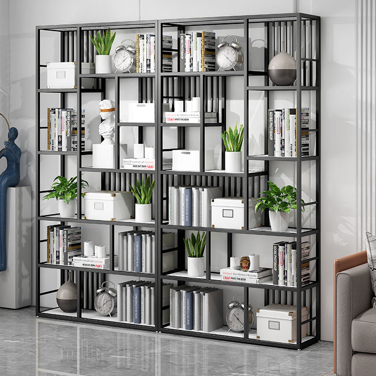 Contemporary 70.87" H Metal Shelf Open Bookcase for Living Room Clearhalo 'Bookcases' 'furn' 'furn_bookcases' 'Furniture' 'Office Furniture' 5759898