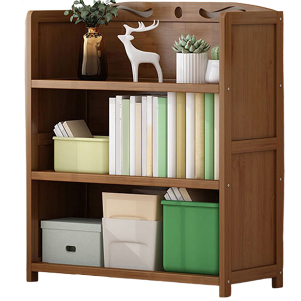 9.9" W Modern Bookcase Matte Finish Closed Back Bookshelf for Study Room 35"L x 10"W x 31"H Brown Clearhalo 'Bookcases' 'furn' 'furn_bookcases' 'Furniture' 'Office Furniture' 5759912