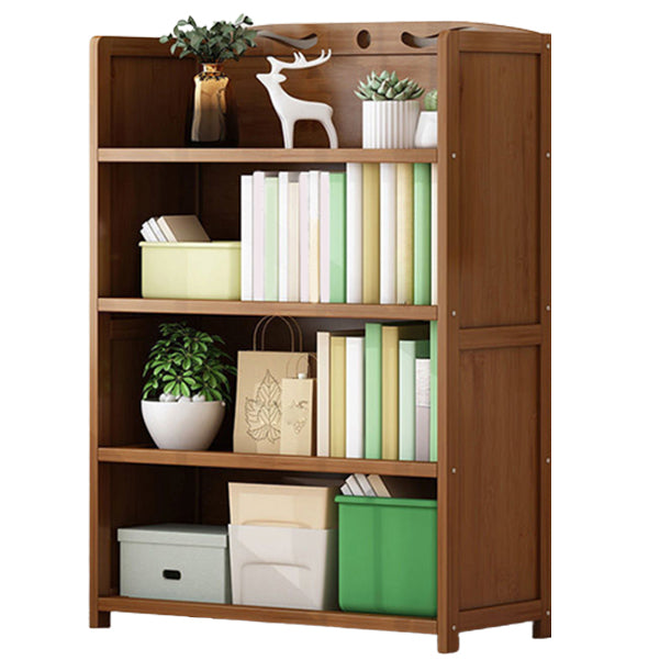 9.9" W Modern Bookcase Matte Finish Closed Back Bookshelf for Study Room 35"L x 10"W x 43"H Brown Clearhalo 'Bookcases' 'furn' 'furn_bookcases' 'Furniture' 'Office Furniture' 5759915