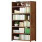 9.9" W Modern Bookcase Matte Finish Closed Back Bookshelf for Study Room 35.4"L x 9.8"W x 66.9"H Brown Clearhalo 'Bookcases' 'furn' 'furn_bookcases' 'Furniture' 'Office Furniture' 5759918