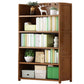 9.9" W Modern Bookcase Matte Finish Closed Back Bookshelf for Study Room 35.4"L x 9.8"W x 55.1"H Brown Clearhalo 'Bookcases' 'furn' 'furn_bookcases' 'Furniture' 'Office Furniture' 5759919