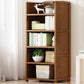 9.9" W Modern Bookcase Matte Finish Closed Back Bookshelf for Study Room 19.7"L x 9.8"W x 55.1"H Brown Clearhalo 'Bookcases' 'furn' 'furn_bookcases' 'Furniture' 'Office Furniture' 5759923