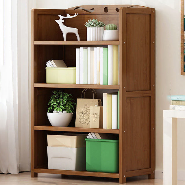 9.9" W Modern Bookcase Matte Finish Closed Back Bookshelf for Study Room 27.6"L x 9.8"W x 43.3"H Brown Clearhalo 'Bookcases' 'furn' 'furn_bookcases' 'Furniture' 'Office Furniture' 5759926