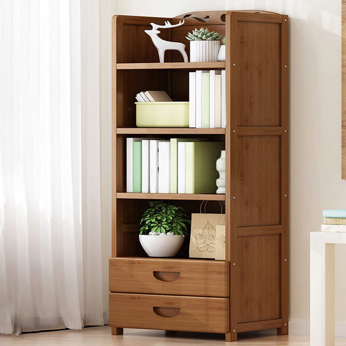 9.9" W Modern Bookcase Matte Finish Closed Back Bookshelf for Study Room 19.7"L x 9.8"W x 55.1"H Wood Clearhalo 'Bookcases' 'furn' 'furn_bookcases' 'Furniture' 'Office Furniture' 5759927